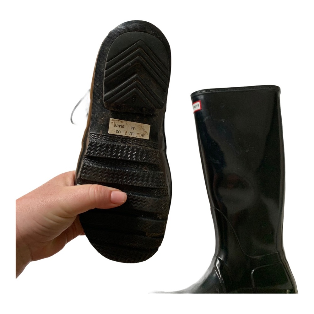 Hunter Black Winter and Rain Boots sz 37 - Picture 4 of 6
